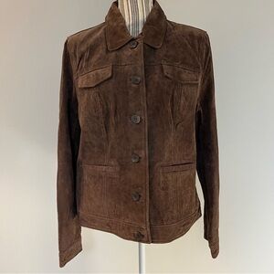 NWT Relativity Women's Suede Jacket Size XL Brown Button Shacket